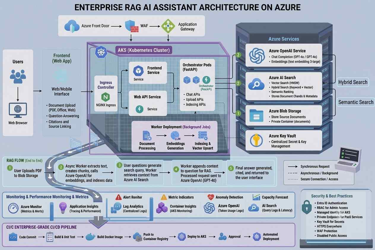 End-to-End RAG Chatbot Deployment on Azure Kubernetes Service